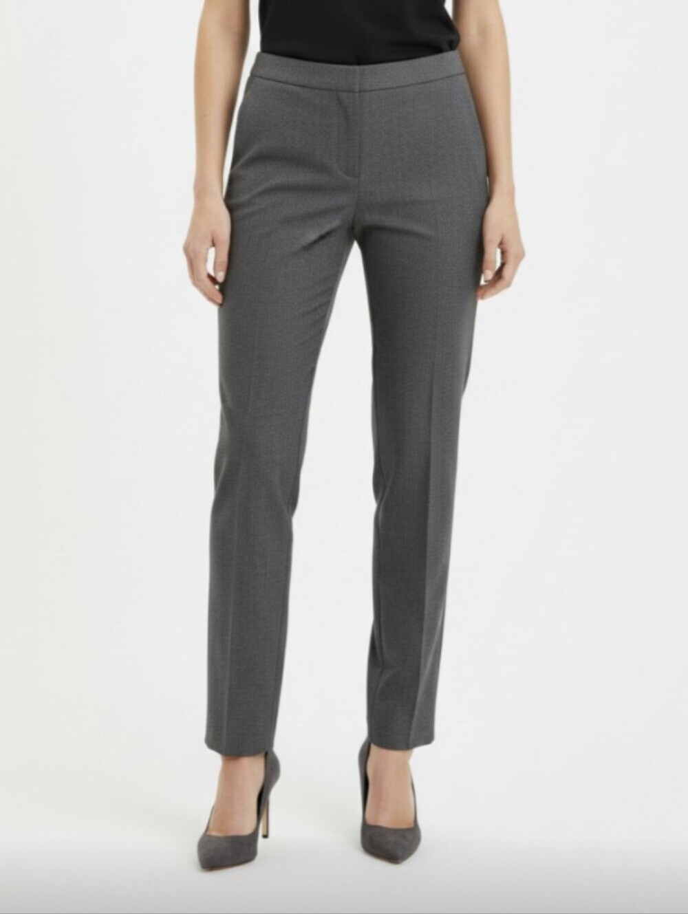 TALBOTS! RICH DOVE GRAY MID RISE SKINNY, SIDE ZIPPER DRESS PANTS, SLACKS! SZ 4P